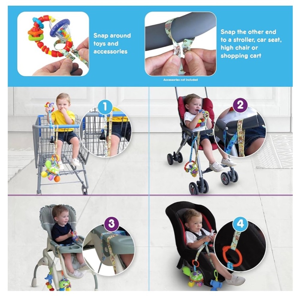 Water Bottle Leash Stroller Strap Sippypal Toy Saver Strap - Picture 10 of 16